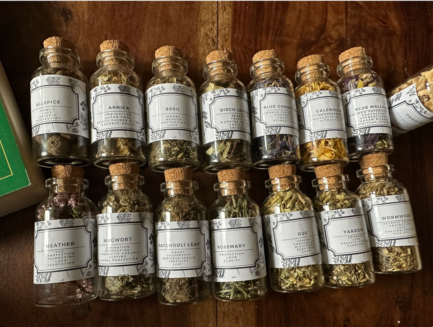 Witchcraft Starter Kit, Witchcraft Supplies for Wiccan Altar and Basic Witch Kit Dried Herbs, Charm Bags and Ritual Witches Salt for Spells, Baby Witches