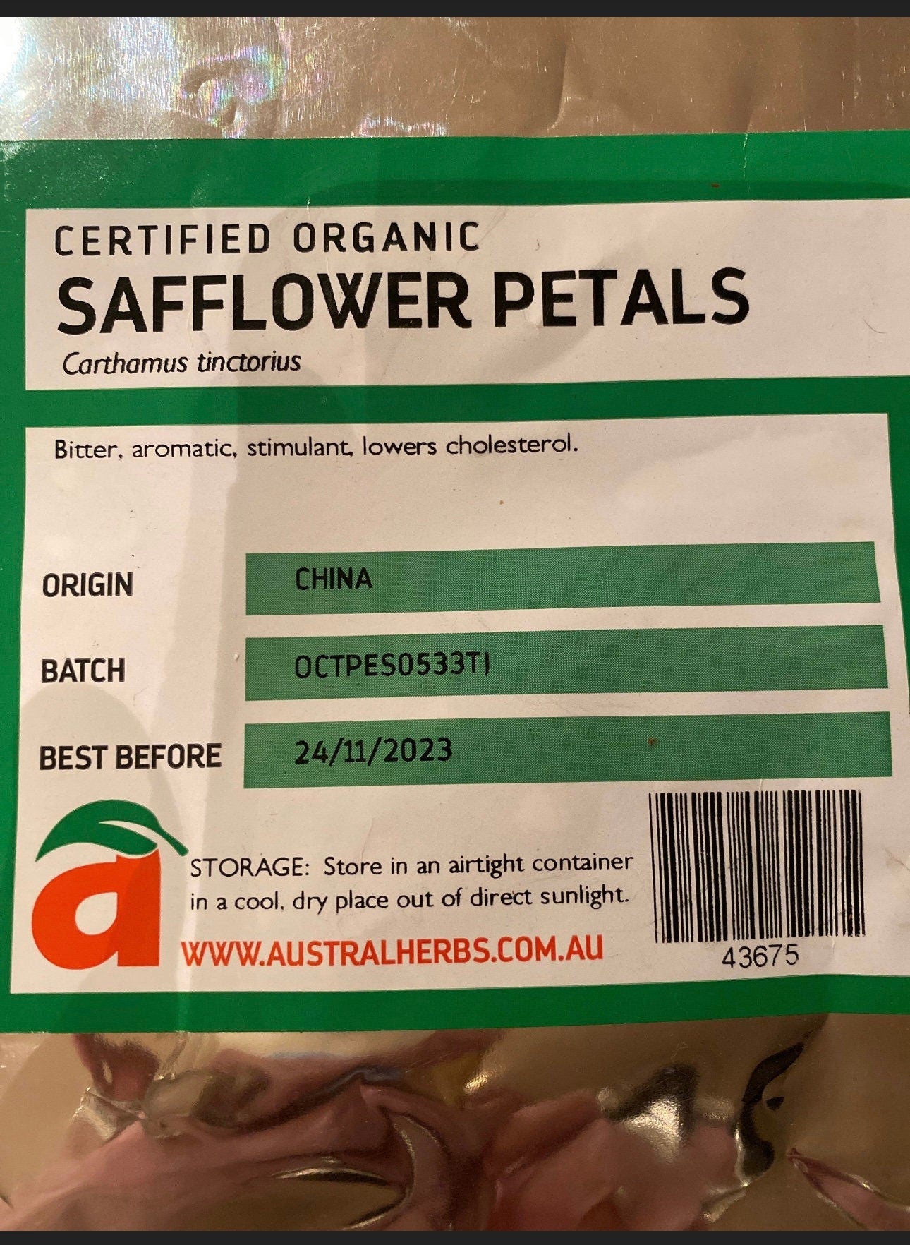 Dried Safflower Petals