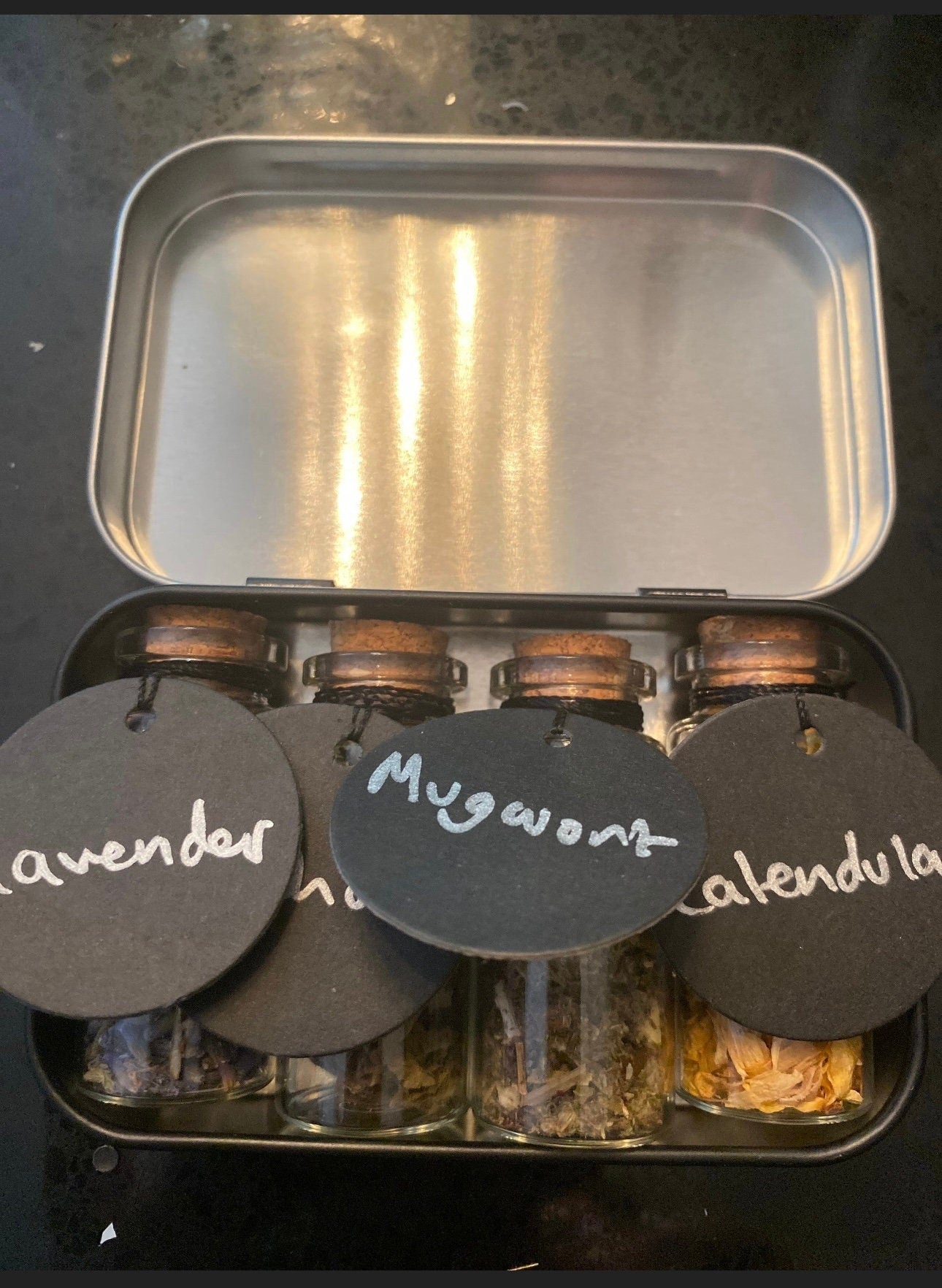 Four Herbs in a Jar to Correspond to the Four Elements