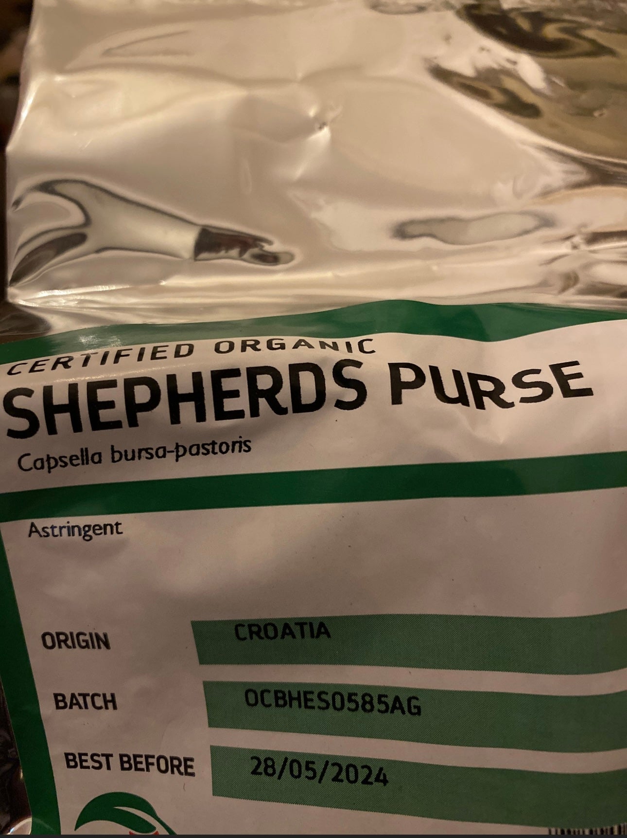 Organic dried Shepherd's Purse