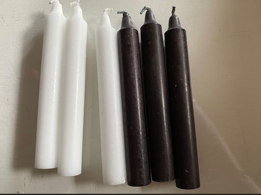 Black and White Chime Spell Candles