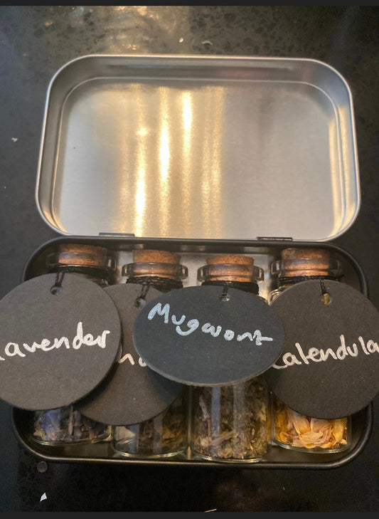 Four Herbs in a Jar to Correspond to the Four Elements
