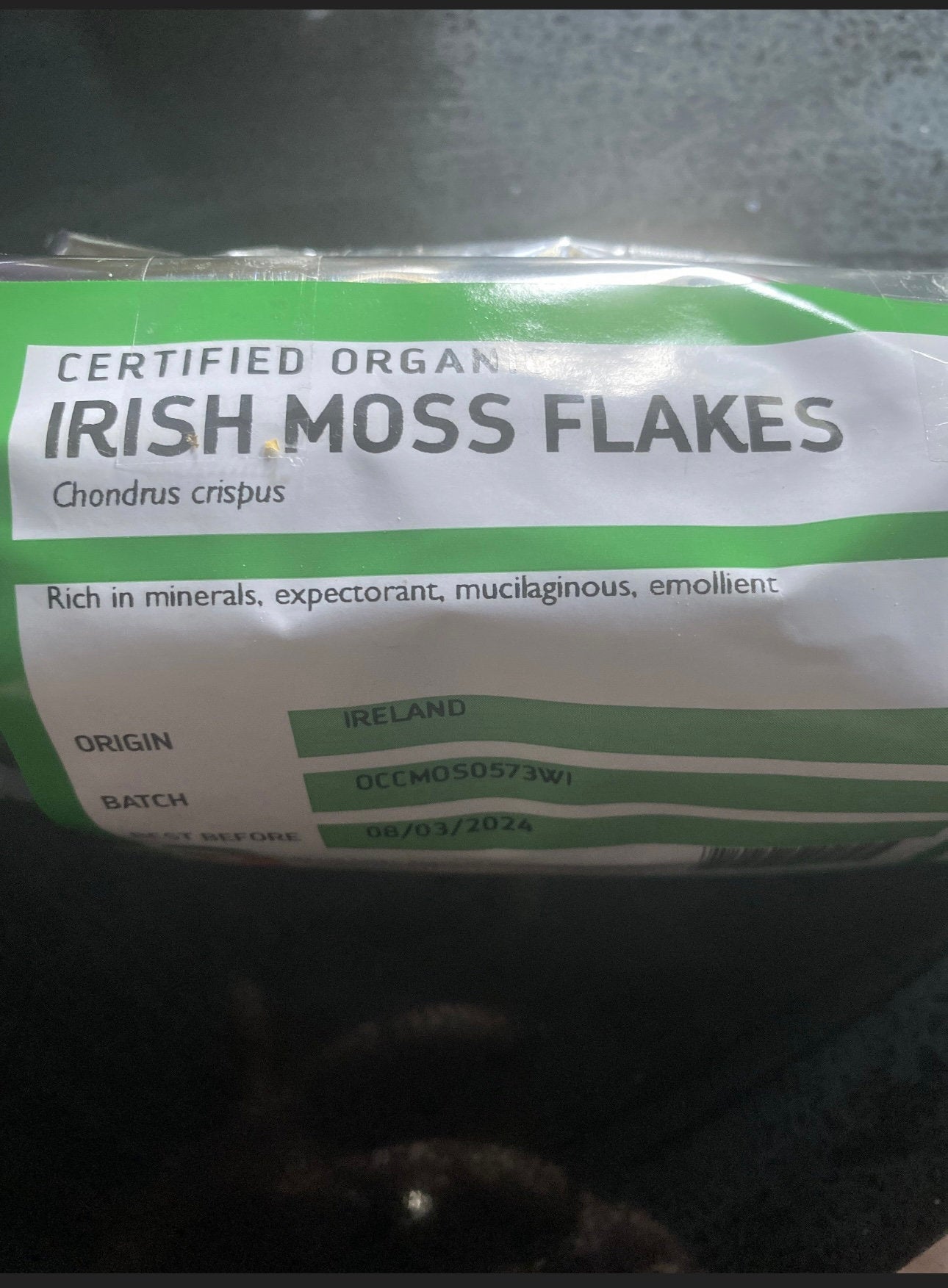 Organic Dried Irish Moss Flakes